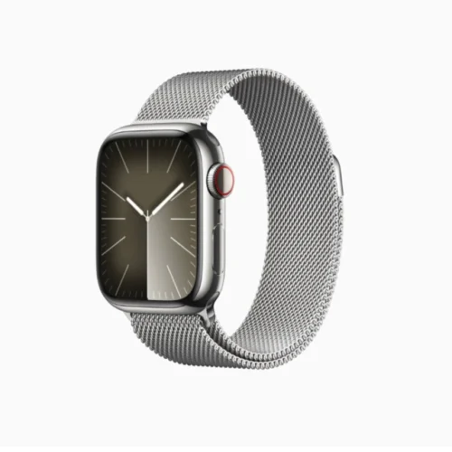 Apple Watch S9 GPS+行動網路 45mm(不鏽鋼錶殼搭配米蘭式錶環)
