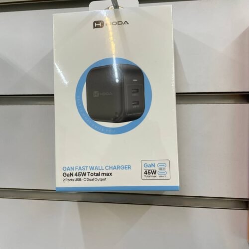 Hoda  45w GaN氮化鎵智慧方型雙孔電源供應器 快速充電器 充電頭 快充頭 PD QC BSM