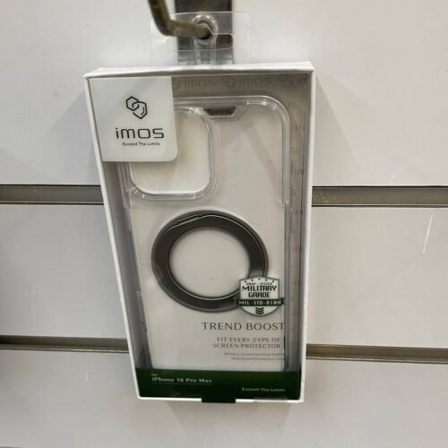 【imos】磁吸立架防摔手機殼 適用iPhone16 PROMAX 支援磁吸充電 軍規防摔保護