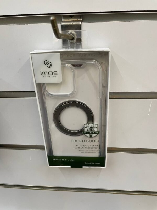 【imos】磁吸立架防摔手機殼 適用iPhone16 PROMAX 支援磁吸充電 軍規防摔保護